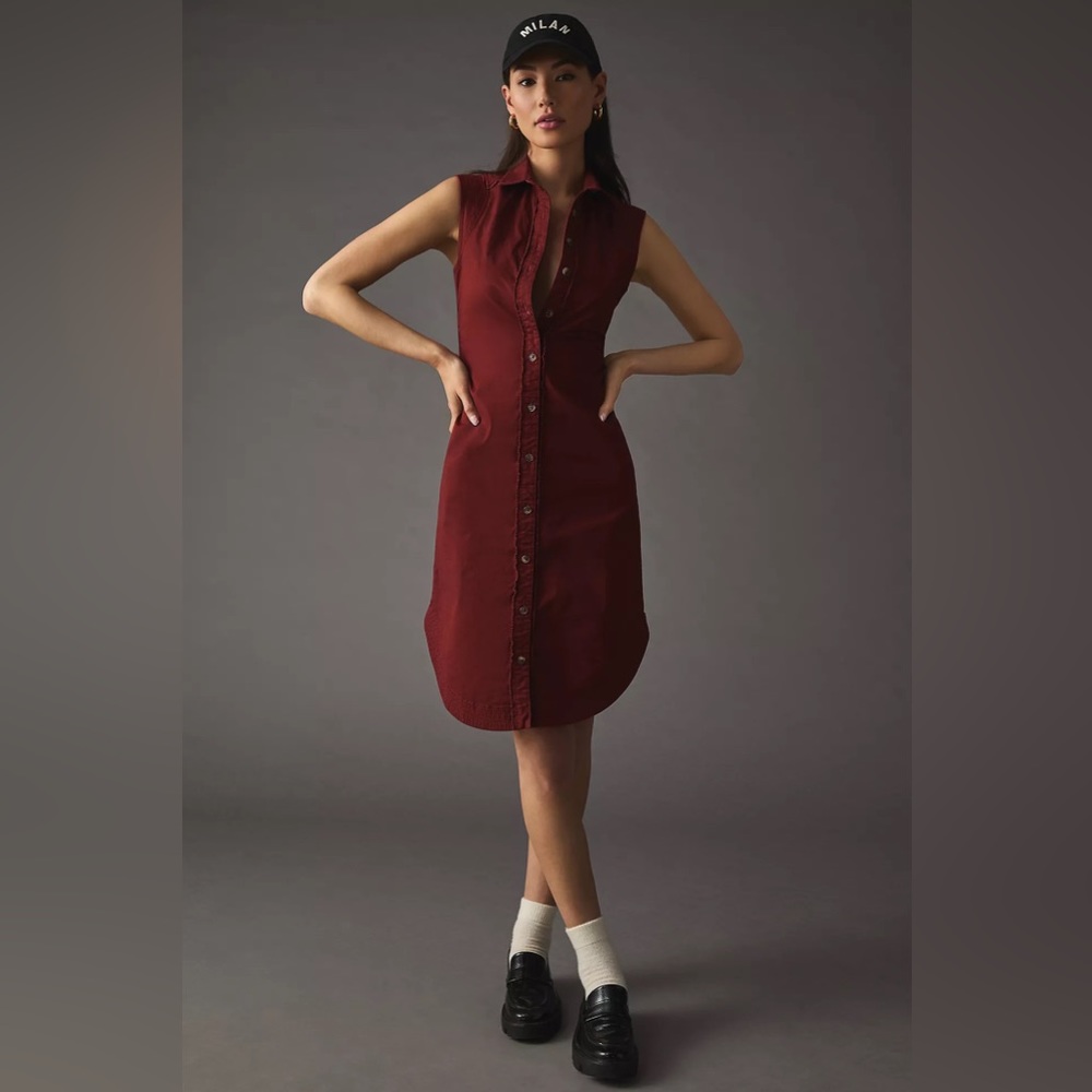 Pilcro Collared Mini Shirt Dress - Picture 1 of 14